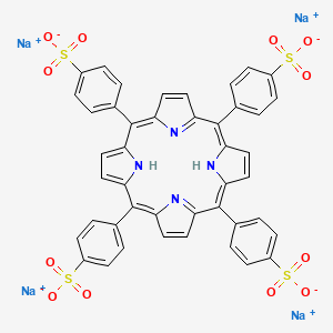 Chemical structure of Tetrasodium 5,10,15,20-tetrakis(4-sulfophenyl)porphyrin