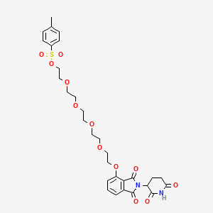 Chemical structure of Thalidomide-O-PEG5-Tosyl