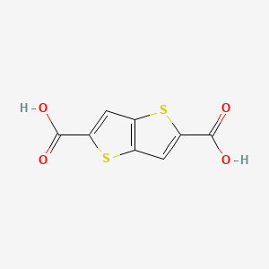 Chemical structure of Thieno[3,2-b]thiophene-2,5-dicarboxylic acid