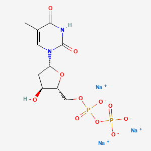 Chemical structure of Thymidine 5'-diphosphoric acid trisodium salt