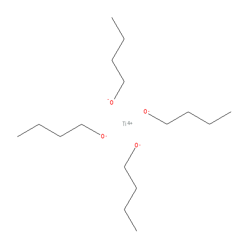 Chemical structure of Titanium(IV) butoxide, polymer