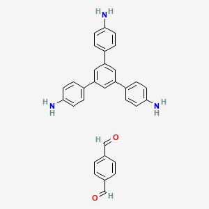 Chemical structure of TPB-TP-COF
