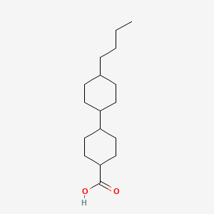Chemical structure of 4'-Butyl-1,1'-bi(cyclohexyl)-4-carboxylic acid