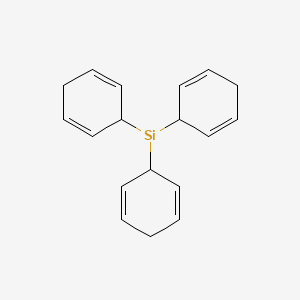 Chemical structure of Tri(cyclohexa-2,5-dien-1-yl)silane