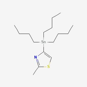 Chemical structure of 2-Methyl-4-(tributylstannyl)-1,3-thiazole