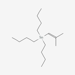 Chemical structure of Tributyl(2-methylprop-1-enyl)stannane