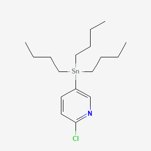 Chemical structure of 6-Chloro-3-(tributylstannyl)pyridine