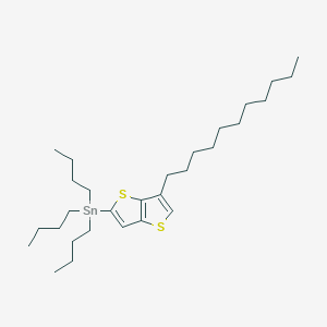 Chemical structure of Tributyl(6-undecylthieno[3,2-b]thiophen-2-yl)stannane