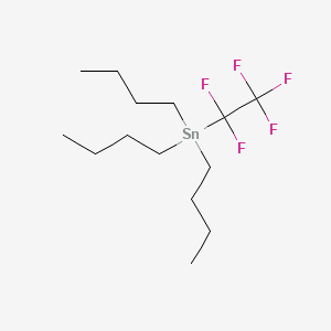Chemical structure of Tributyl(perfluoroethyl)stannane