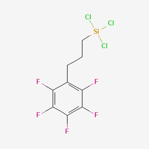 Chemical structure of Trichloro[3-(pentafluorophenyl)propyl]silane