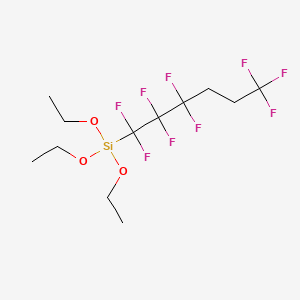 Chemical structure of Triethoxy(1H,1H,2H,2H-nonafluorohexyl)silane