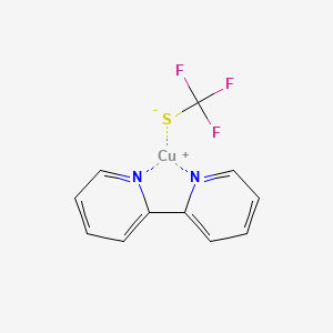 Chemical structure of Trifluoromethylthiolato(2,2-Bipyridine)Copper(I)