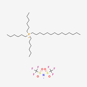 Chemical structure of Trihexyl(tetradecyl)phosphonium bis((trifluoromethyl)sulfonyl)amide