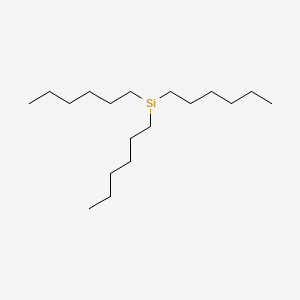 Chemical structure of Trihexylsilane
