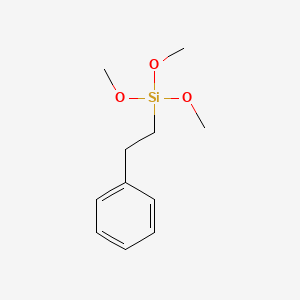 Chemical structure of Benzene, (2-(trimethoxysilyl)ethyl)-