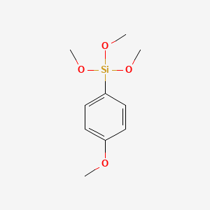 Chemical structure of Trimethoxy(4-methoxyphenyl)silane