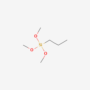 Chemical structure of Propyltrimethoxysilane