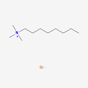 Chemical structure of Trimethyloctylammonium bromide
