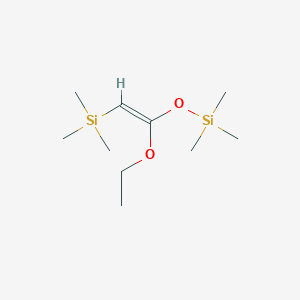 Chemical structure of {[1-Ethoxy-2-(trimethylsilyl)ethenyl]oxy}(trimethyl)silane