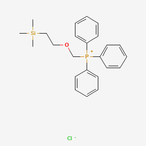 Chemical structure of 2-(Trimethylsilyl)ethoxymethyl-triphenylphosphonium chloride