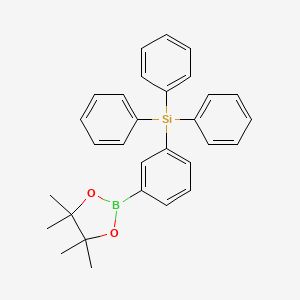 Chemical structure of Triphenyl(3-(4,4,5,5-tetramethyl-1,3,2-dioxaborolan-2-yl)phenyl)silane