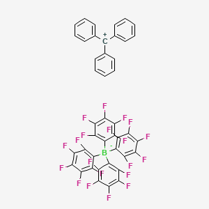 Chemical structure of Triphenylmethylium tetrakis(perfluorophenyl)borate