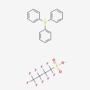 Chemical structure of Triphenylsulfonium nonafluorobutanesulfonate