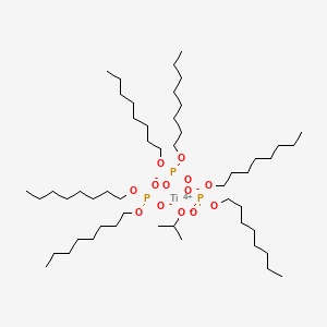 Chemical structure of Tris((bis((2-ethylhexyl)oxy)phosphoryl)oxy)(isopropoxy)titanium