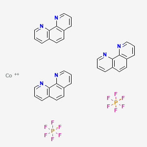 Chemical structure of Tris(1,10-phenanthroline)cobalt bis(hexafluorophosphate)