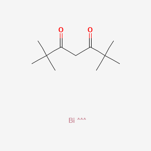 Chemical structure of Tris(2,2,6,6-tetramethyl-3,5-heptanedionato)bismuth(III)