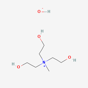 Chemical structure of Tris(2-hydroxyethyl)methylammonium Hydroxide (45-50% in Water)(stabilized with MEHQ)