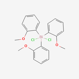 Chemical structure of Tris(2-methoxyphenyl)bismuth dichloride