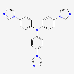 Chemical structure of Tris(4-(1H-imidazol-1-yl)phenyl)amine