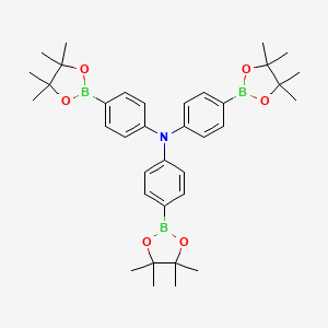 Chemical structure of Tris(4-(4,4,5,5-tetramethyl-1,3,2-dioxaborolan-2-yl)phenyl)amine