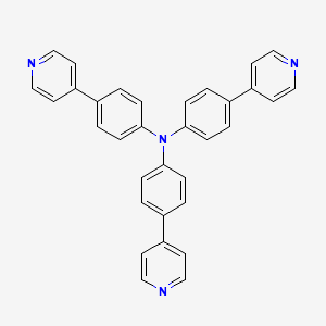 Chemical structure of Tris(4-(pyridin-4-yl)phenyl)amine