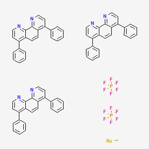 Chemical structure of Tris(4,7-diphenyl-1,10-phenanthroline)ruthenium(II) bis(hexafluorophosphate) complex