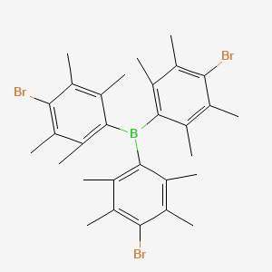 Chemical structure of Tris(4-bromo-2,3,5,6-tetramethylphenyl)borane