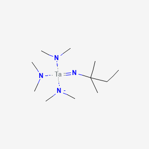 Chemical structure of t-Amylimidotris(dimethylamido)tantalum(V)