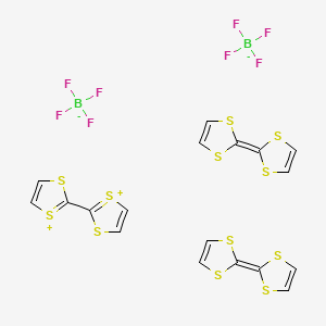 Chemical structure of Tris(tetrathiafulvalene) bis(tetrafluoroborate) complex