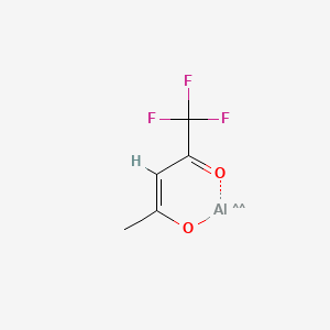 Chemical structure of Tris(trifluoro-2,4-pentanedionato)aluminum(III)