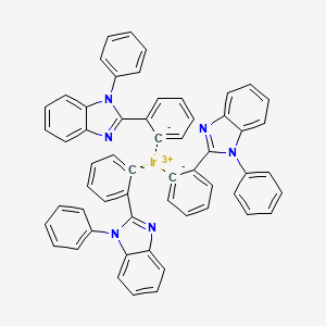 Chemical structure of Tris[(3-phenyl-1H-benzimidazol-1-yl-2(3H)-ylidene)-1,2-phenylene]iridium