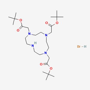 Chemical structure of Tri-tert-butyl 1,4,7,10-Tetraazacyclododecane-1,4,7-triacetate Hydrobromide