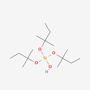 Chemical structure of Tri-tert-pentyl hydrogen orthosilicate