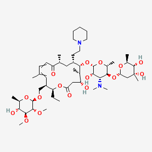 Chemical structure of Tylosin, 20-deoxo-20-(1-piperidinyl)-