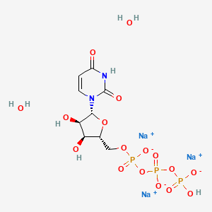 Chemical structure of Uridine triphosphate (trisodium dihydrate)