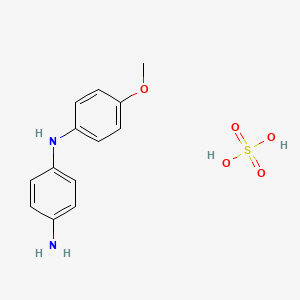 Chemical structure of 1,4-Benzenediamine, N-(4-methoxyphenyl)-, sulfate (1:1)