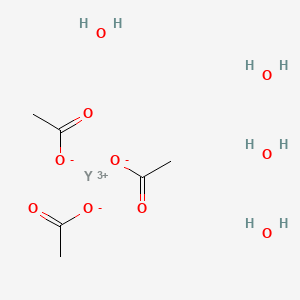 Chemical structure of Yttrium(III) acetate tetrahydrate