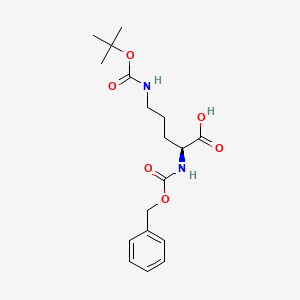 Chemical structure of Z-DL-Orn(Boc)-OH