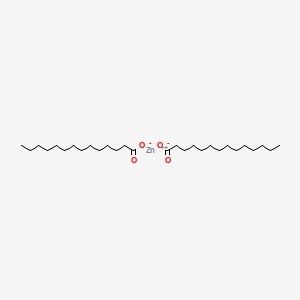 Chemical structure of Zinc tetradecanoate