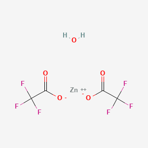 Chemical structure of Zinc Trifluoroacetate Hydrate